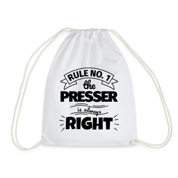 PRESSER cadeau amusant - Sac de sport léger - blanc - Devant