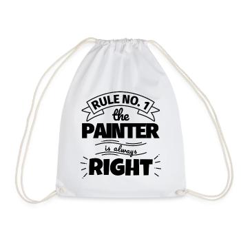 PAINTER funny gift - Drawstring Bag - white - Front