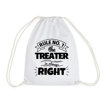 TREATER lustiges Geschenk - Turnbeutel - Weiß - Vorne