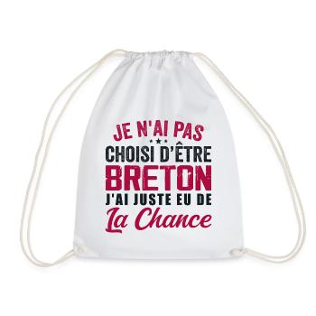 Not Chosen To Be Breton - Gift Humor - Drawstring Bag - white - Front