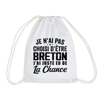 Not Chosen To Be Breton - Gift Humor - Drawstring Bag - white - Front