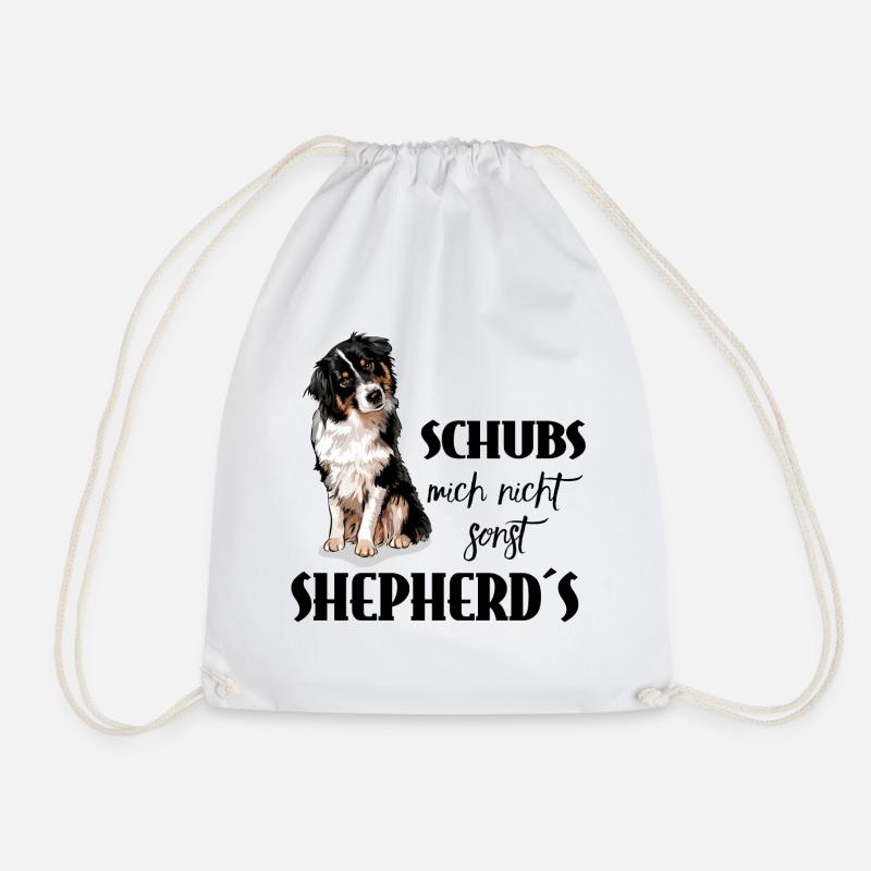 AUSTRALIAN SHEPHERD - Schubs mich nicht - Turnbeutel - Weiß