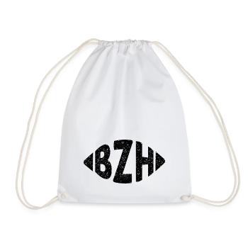 BZH Breizh Rugby Rugby Fans Vintage - Drawstring Bag - white - Front