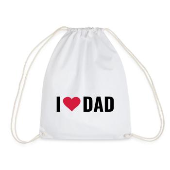Père fils papa fille bébé naissance j'aime papa - Sac de sport léger - blanc - Devant
