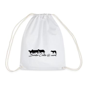 Méfiez-vous du Border Collie - Sac de sport léger - blanc - Devant