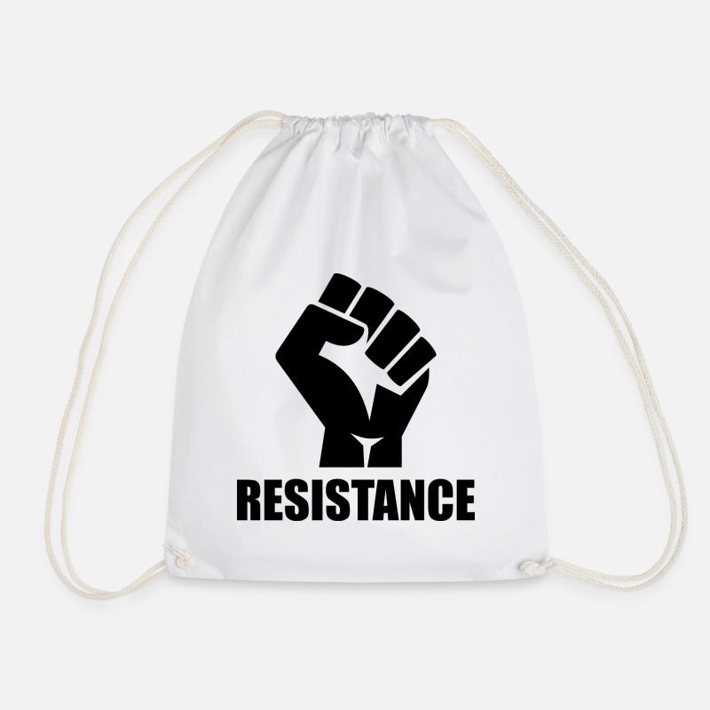Resistance - Drawstring Bag - white