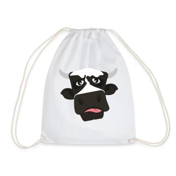 visage de vache, vache - Sac de sport léger - blanc - Devant