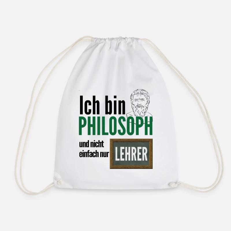 LEHRER PHILOSOPH / Geschenkidee - Turnbeutel - Weiß