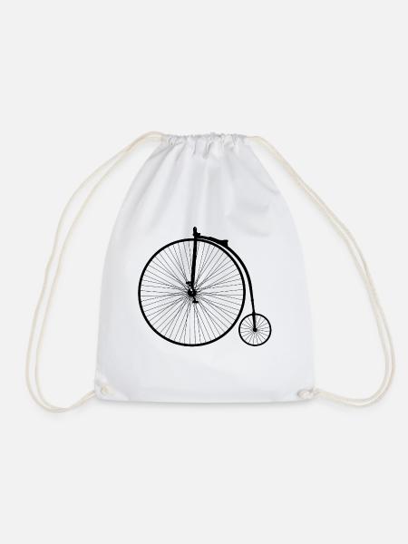 grand bi (motif noir) - Sac de sport léger - blanc