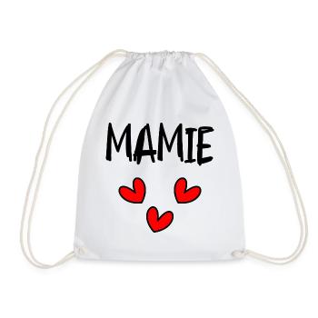 MAMIE. FÊTE DES MÈRES. BONNE FÊTE MAMIE. JE T'AIME - Sac de sport léger - blanc - Devant
