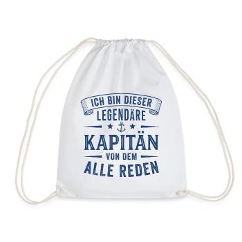 Kapitän Legende Seemann Segeln - Turnbeutel - Weiß - Vorne