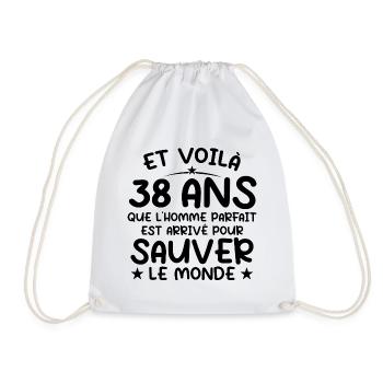 38 Year Old Birthday Gift 38 Year Old Men - Drawstring Bag - white - Front