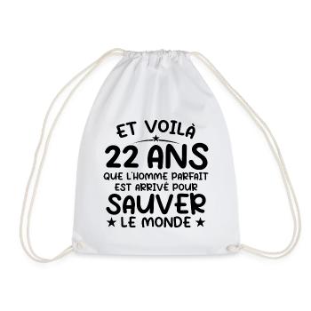 22 Year Old Birthday Gift 22 Year Old Men - Drawstring Bag - white - Front