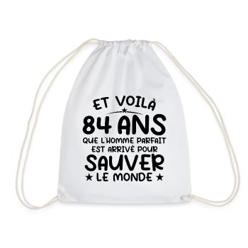 84 Year Old Birthday Gift 84 Year Old Men - Drawstring Bag - white - Front