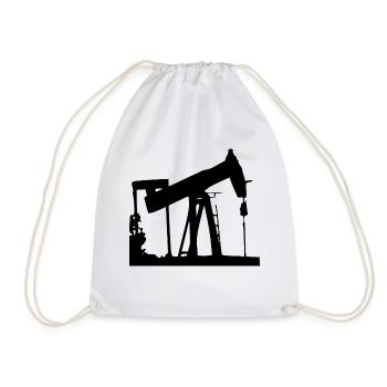 benzin gas tankstelle petrol station oil productio - Turnbeutel - Weiß - Vorne