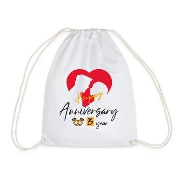 Happy 3Year Anniversary - Turnbeutel - Weiß - Vorne