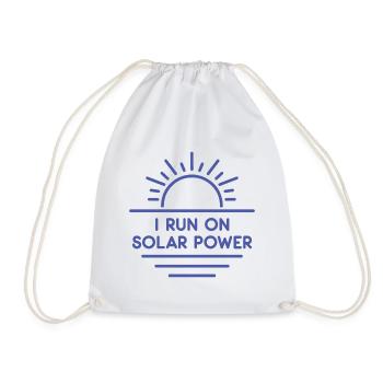 I run on Solar Power - Drawstring Bag - white - Front