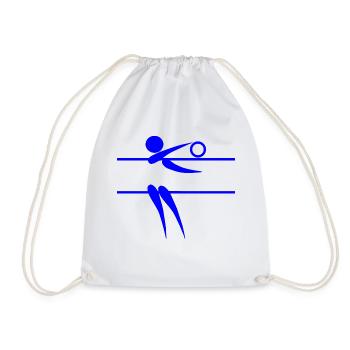 volleyball sports player player game waterball18 - Drawstring Bag - white - Front