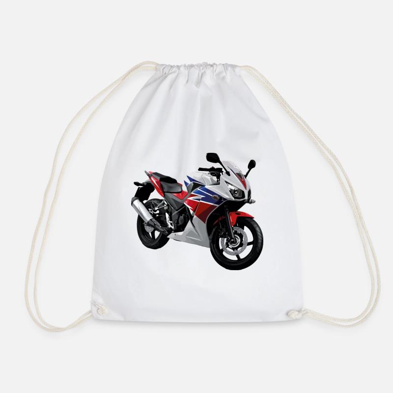 Motorrad - Turnbeutel - Weiß