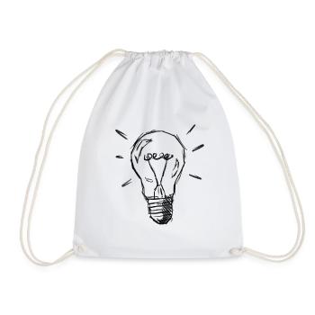 Leuchtende Lampe - Turnbeutel - Weiß - Vorne