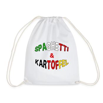 Deutsch-Italiano italienisch Geschenk lustig - Turnbeutel - Weiß - Vorne