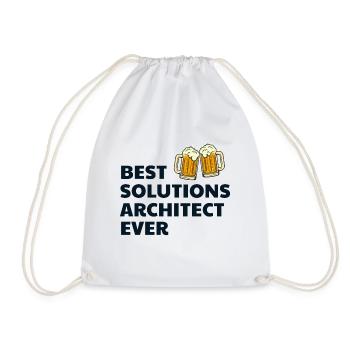Lösung Architekt Architektur Bier Lustig - Turnbeutel - Weiß - Vorne