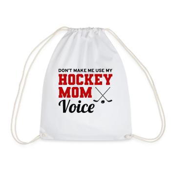 Hockey Mom - Drawstring Bag - white - Front