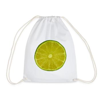 Lime Slice - Drawstring Bag - white - Front