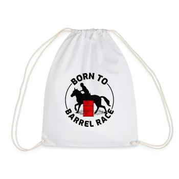 Barrel Racer Reiten Racing Rodeo Lustig - Turnbeutel - Weiß - Vorne