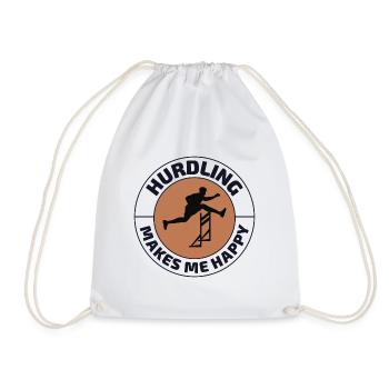 Hurdles Hurdling Hurdler Running Runner Athletes - Drawstring Bag - white - Front