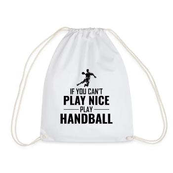 Handballspieler Sport Team Handballer Lustiger Spruch - Turnbeutel - Weiß - Vorne