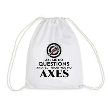 Hache de lancer hache lanceur bûcheron Vintage drôle - Sac de sport léger - blanc - Devant