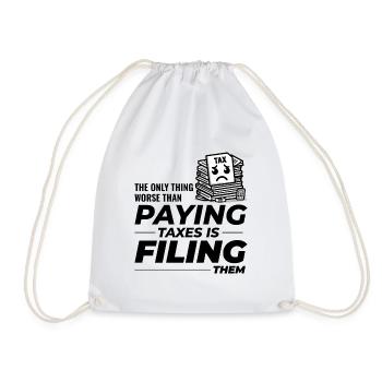 Humour éprouvant : payer et déclarer drôle - Sac de sport léger - blanc - Devant
