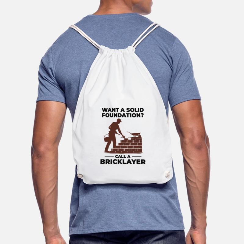 Bricklayer Brick Mason Masonry Brickwork Builder Drawstring Bag