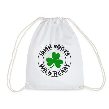 Wild Heart : Conception de fille irlandaise drôle - Sac de sport léger - blanc - Devant