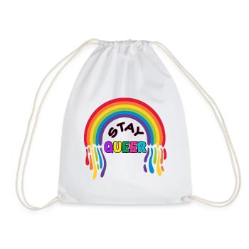 PRIDE Stay queer Rainbow - Turnbeutel - Weiß - Vorne