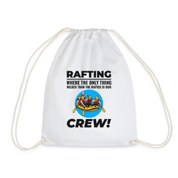 Rafting Team Raft Wildwasser Rafter Paddel Lustig - Turnbeutel - Weiß - Vorne