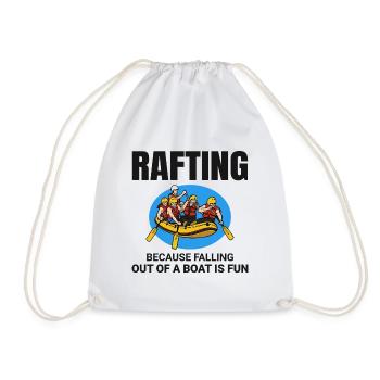 Rafting Team Raft Wildwasser Rafter Paddel Lustig - Turnbeutel - Weiß - Vorne