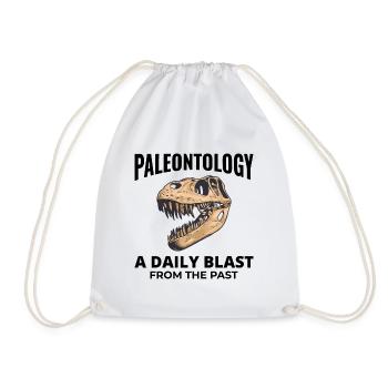 Fossil Hunting Paleontology Dinosaur Prehistoric - Drawstring Bag - white - Front