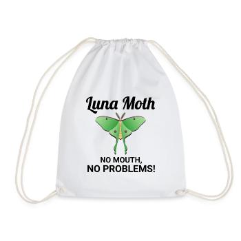 Moth Nocturnal Animal Insect Collector Entomology - Drawstring Bag - white - Front