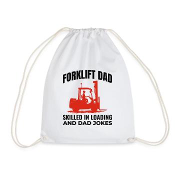 Conducteur de chariot élévateur Papa Conducteur d’équipement lourd Drôle - Sac de sport léger - blanc - Devant