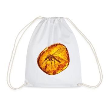 Mosquito in Amber - Drawstring Bag - white - Front