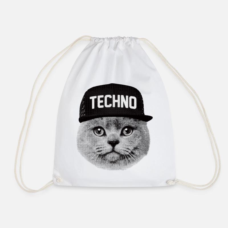 Technokatze - Turnbeutel - Weiß