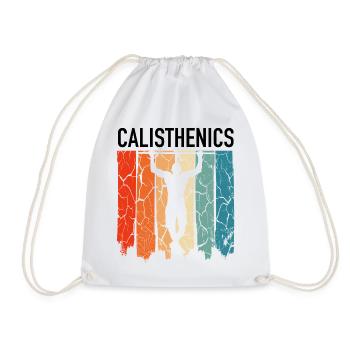 Calisthenics handstand - Drawstring Bag - white - Front