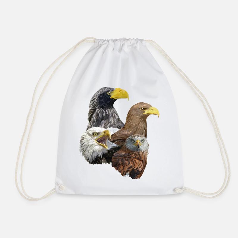 Greifvogel - Turnbeutel - Weiß