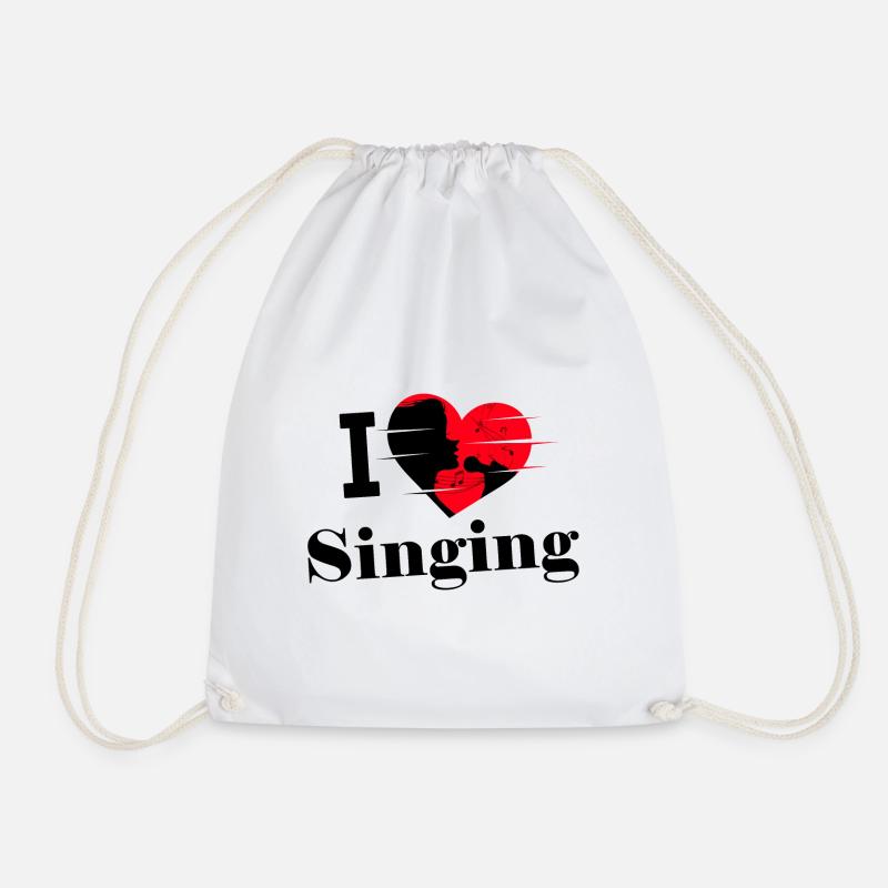 Ich liebe Singen im Chor - Turnbeutel - Weiß