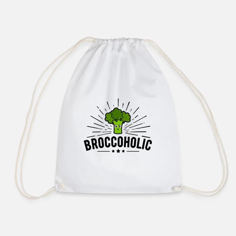 Vegetarier Vegan - Broccoholic - Turnbeutel - Weiß