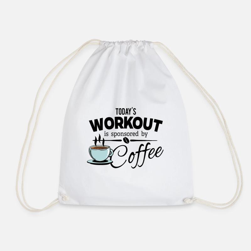 Kaffee Bohne - Todays Workout - Turnbeutel - Weiß