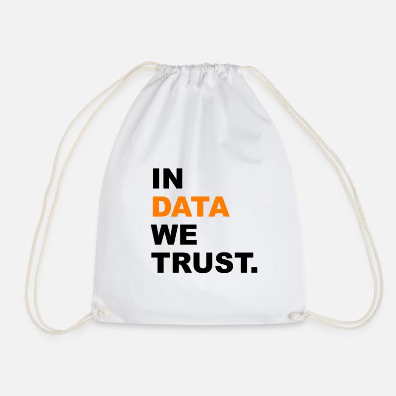 Data - Drawstring Bag - white