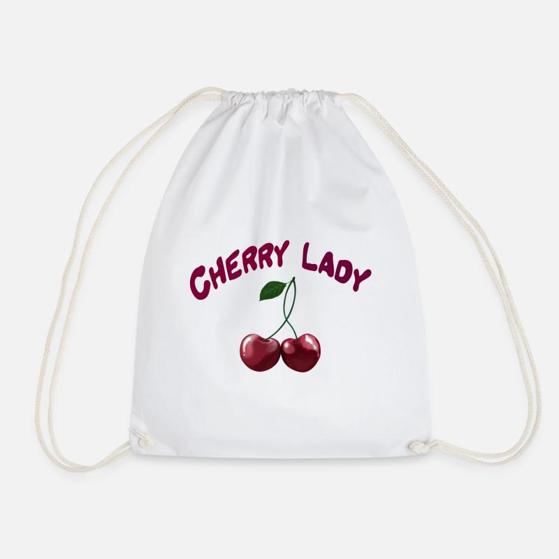 Kirschen - Cherry Lady - Turnbeutel - Weiß